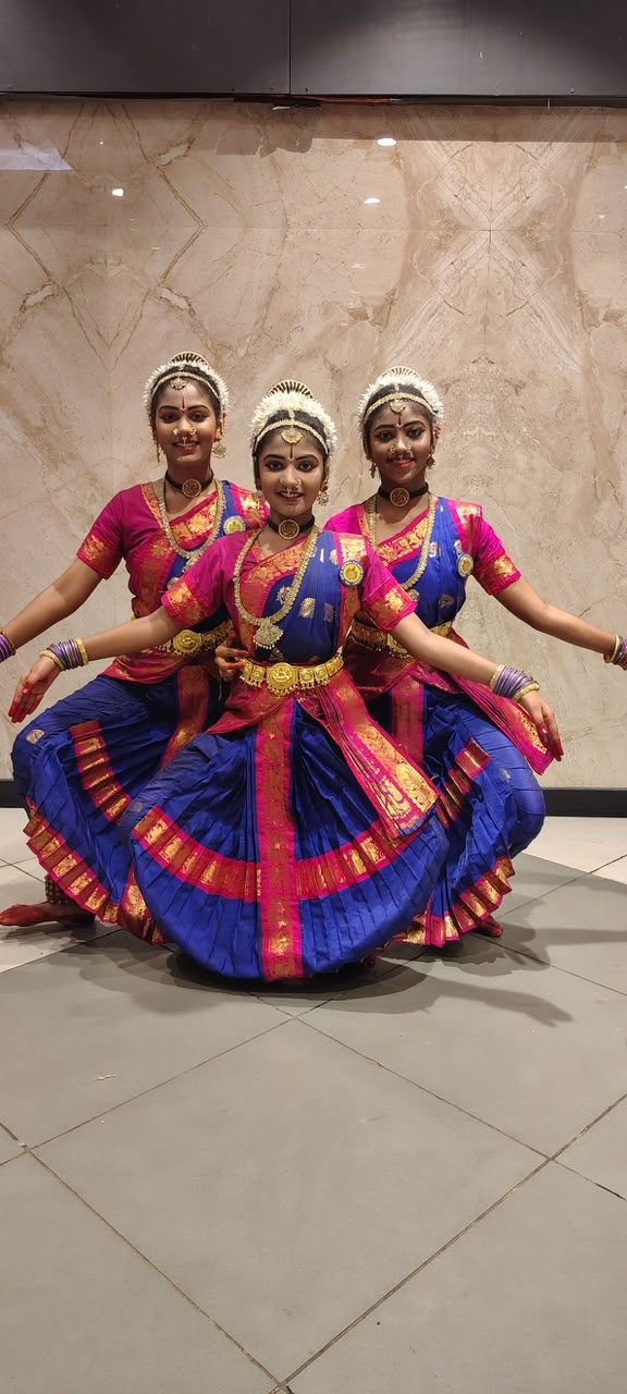 Solo student dancer demonstrating classical Kuchipudi posture